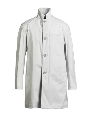 Herno Man Overcoat & Trench Coat Light Grey Size 40 Cotton, Elastane, Polyurethane In Gray
