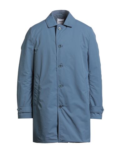 Aspesi Man Overcoat & Trench Coat Slate Blue Size Xl Polyester In Blue