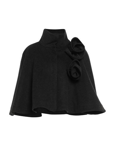 Souvenir Woman Cape Charcoal Size M Polyester, Rayon In Black