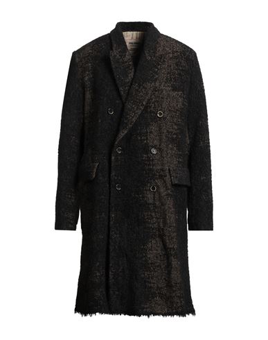 Uma Wang Man Coat Black Size L Virgin Wool, Alpaca Wool, Mohair Wool, Polyamide In Black