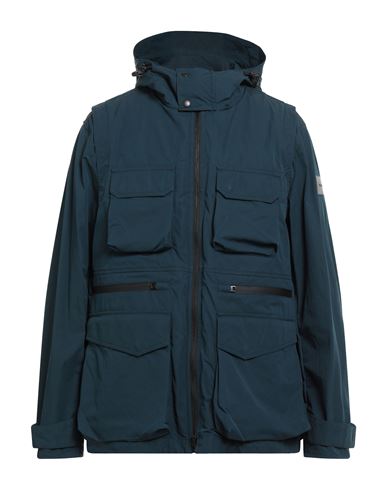 Woolrich Man Jacket Navy Size L Wool, Polyester, Polyamide In Blue