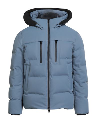 Woolrich Man Puffer Slate Blue Size S Polyester In Blue