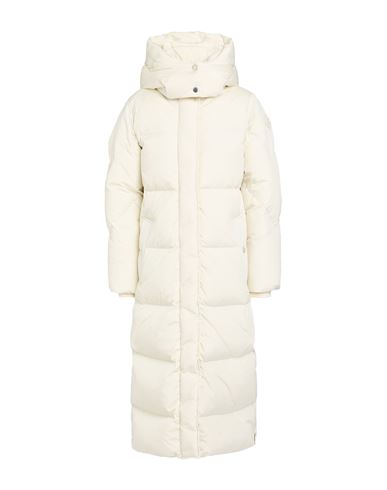 Woolrich Woman Puffer Ivory Size L Polyamide, Elastane In Neutral