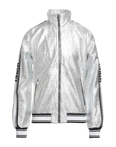 Dolce & Gabbana Man Jacket Silver Size 42 Cotton, Polyester, Silk, Elastane In White