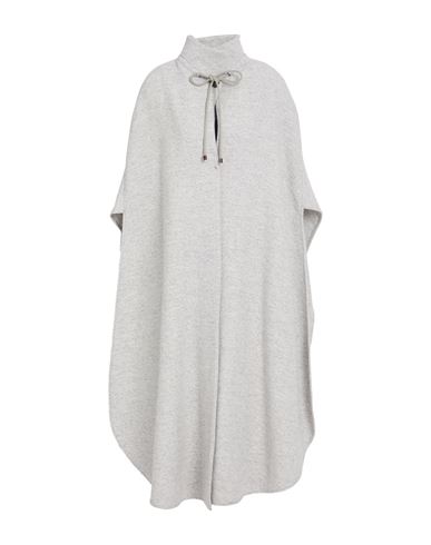 Emporio Armani Icon Woman Cape Light Grey Size 10 Wool, Viscose, Polyamide In Gray