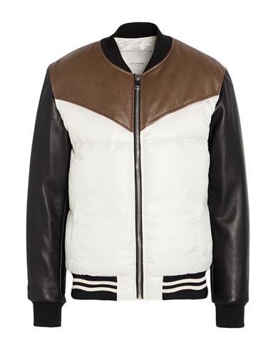 Yes London Man Jacket Brown Size 44 Leather, Polyester In Multi