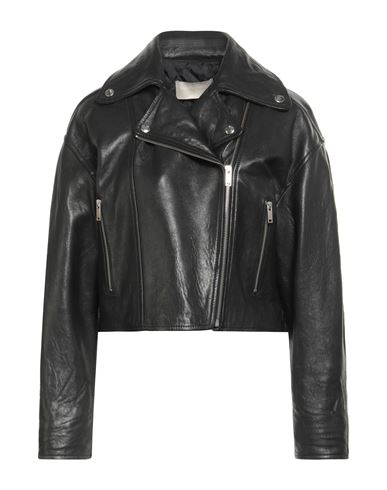 Vanessa Bruno Woman Jacket Black Size 8 Lambskin In Black