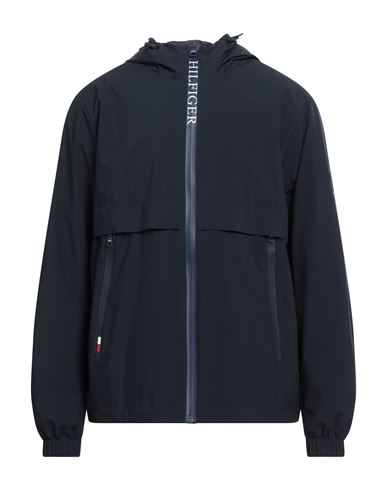 Tommy Hilfiger Man Jacket Midnight Blue Size M Polyester, Polyurethane In Blue