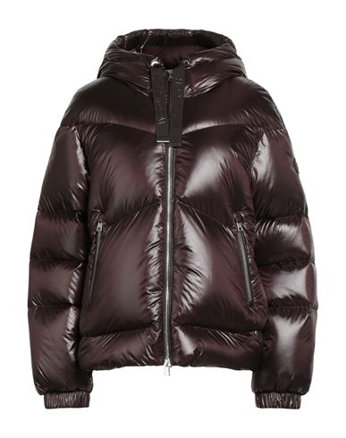Woolrich Woman Puffer Burgundy Size L Polyamide In Brown