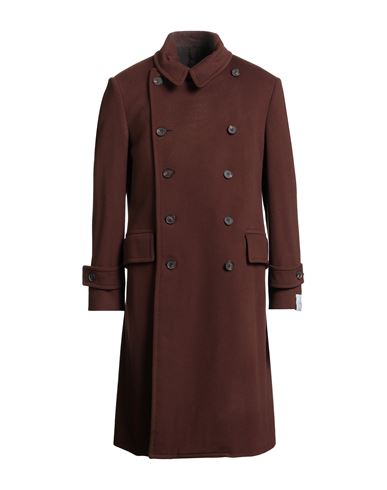 Caruso Man Coat Chocolate Brown Size 40 Wool, Cashmere In Brown
