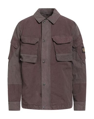 Belstaff Man Jacket Purple Size Xxl Polyamide, Cotton In Purple
