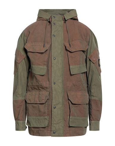 Belstaff Man Jacket Khaki Size 44 Polyamide, Cotton In Green