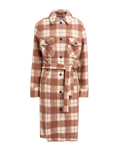 Woolrich Checked Coat In Brown