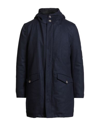 26.7 Twentysixseven Man Coat Navy Size 40 Wool, Polyester In Blue