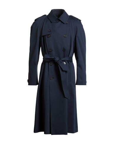 Patrizia Pepe Man Overcoat & Trench Coat Navy Size 44 Cotton In Blue