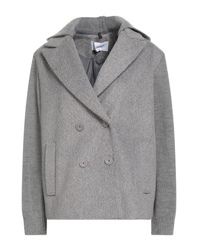 Kaos Woman Coat Grey Size 10 Acrylic, Polyamide, Mohair Wool, Viscose, Metallic Fiber In Gray