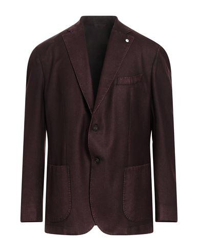 L.b.m 1911 L. B.m. 1911 Man Blazer Burgundy Size 44 Wool In Red