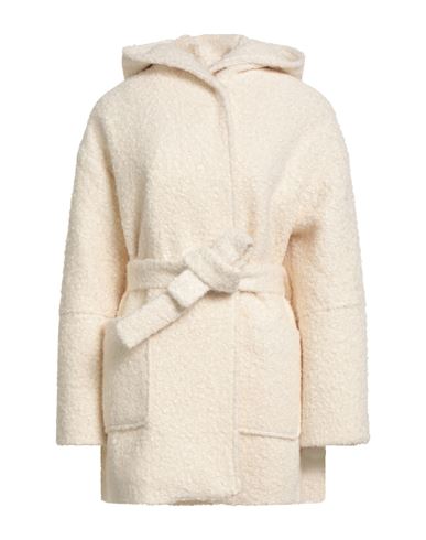 Lola Sandro Ferrone Woman Coat Ivory Size L Polyester In White
