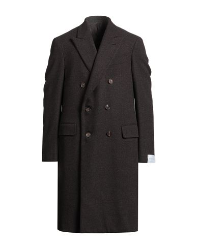 Caruso Man Coat Chocolate Brown Size 42 Wool, Cashmere In Brown