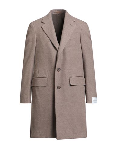 Caruso Man Coat Light Brown Size 44 Wool In Brown