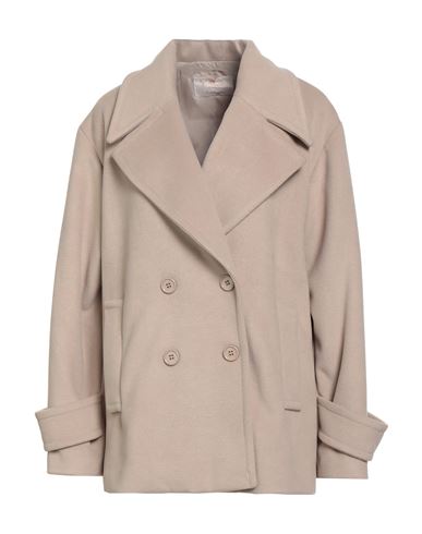 Kaos Jeans Woman Coat Ivory Size 10 Polyester, Viscose, Elastane In White