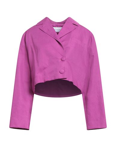 Fete Imperiale Fête Impériale Woman Jacket Fuchsia Size 8 Cotton, Linen In Purple