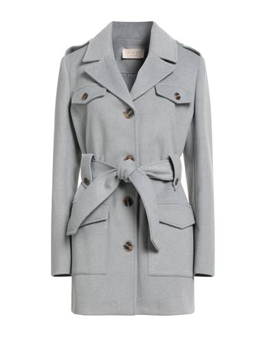 Kaos Jeans Woman Coat Light Grey Size 8 Polyester, Viscose In Gray