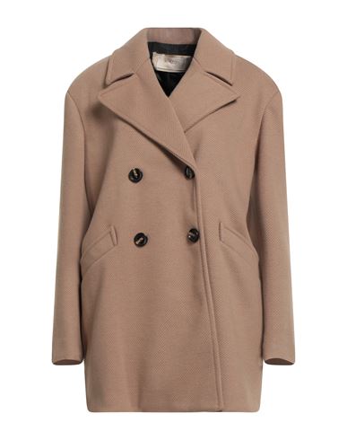Kaos Jeans Woman Coat Camel Size 6 Polyester In Sand