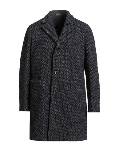 Santaniello Man Coat Midnight Blue Size 40 Wool, Acrylic, Polyester, Polyamide In Blue