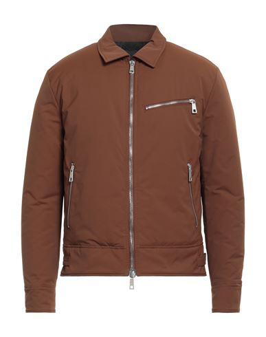 Paolo Pecora Man Jacket Brown Size 38 Polyester In Brown