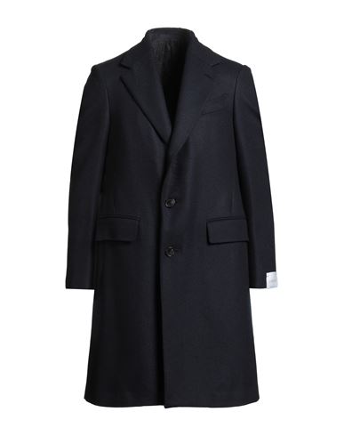 Caruso Man Coat Midnight Blue Size 44 Wool, Cashmere In Blue
