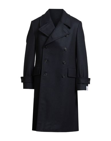 Caruso Man Coat Midnight Blue Size 44 Wool, Cashmere In Blue