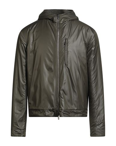 Emporio Armani Man Jacket Military Green Size 44 Polyester, Viscose, Elastane In Green