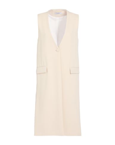 Lanacaprina Woman Overcoat & Trench Coat Ivory Size 8 Polyester, Elastic Fibres In White