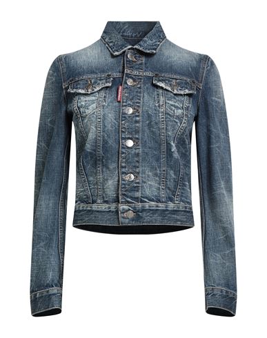 Dsquared2 Woman Denim Outerwear Blue Size 4 Cotton In Blue