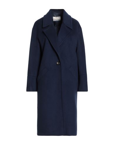 Kaos Jeans Woman Coat Midnight Blue Size 4 Polyester, Viscose, Elastane In Blue