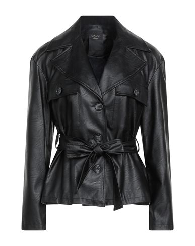 Gaudì Jeans Woman Jacket Black Size 4 Viscose, Polyurethane Resin