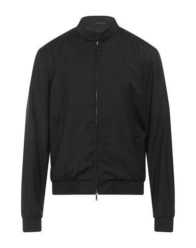 Emporio Armani Man Jacket Black Size 42 Elastomultiester In Black