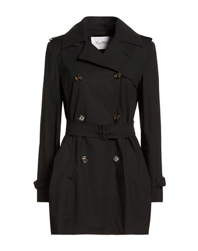 Max Mara Woman Overcoat & Trench Coat Black Size 0 Cotton, Elastane