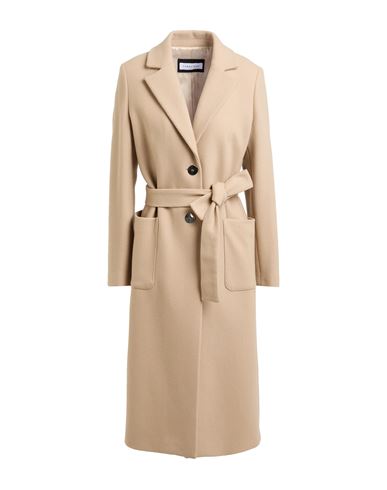 Caractere Caractère Woman Coat Beige Size 12 Virgin Wool, Polyamide In Neutral