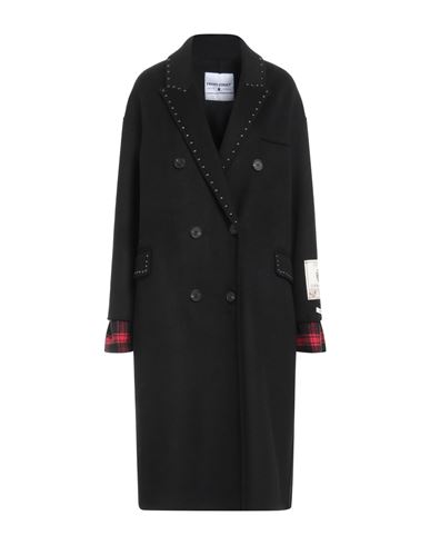 Front Street 8 Woman Coat Black Size M Wool, Cotton
