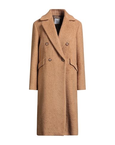 Eleventy Woman Coat Camel Size 0 Alpaca Wool, Wool In Nude