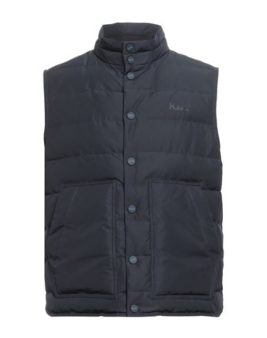 Kiton Knt Man Vest Midnight Blue Size 42 Polyester In Blue