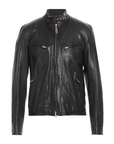Contrastway Man Jacket Black Size Xxl Leather In Black
