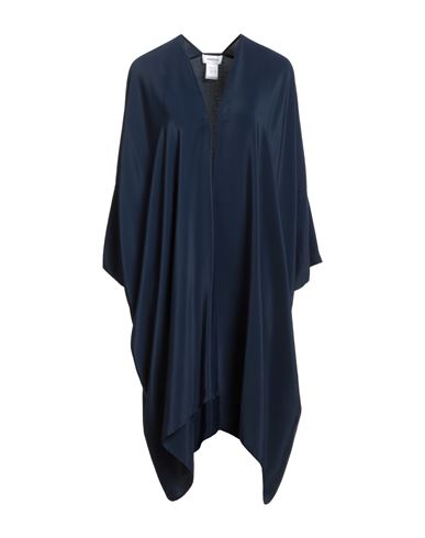 Ottod'ame Woman Cape Navy Size Onesize Acetate, Silk In Blue