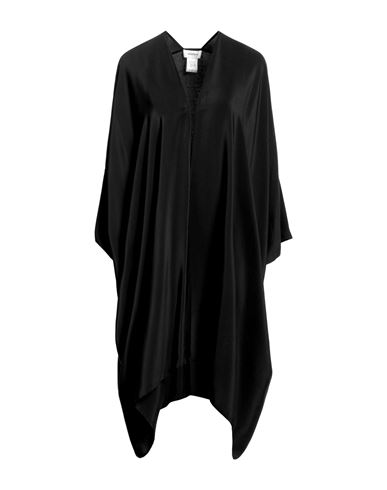 Ottod'ame Woman Cape Black Size Onesize Acetate, Silk In Black