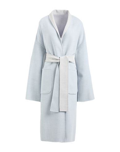 Eleventy Woman Coat Sky Blue Size 2 Wool In Blue