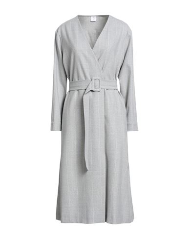 Eleventy Woman Overcoat & Trench Coat Light Grey Size 2 Wool, Elastane In Gray