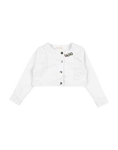 Liu •jo Toddler Girl Denim Outerwear White Size 7 Cotton, Elastane In White
