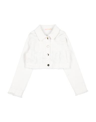 Liu •jo Toddler Girl Denim Outerwear White Size 6 Cotton, Elastane In White